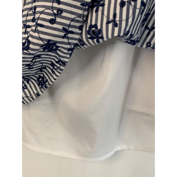 CeCe Indigo Sky Off-The-Shoulder Embroider Dress Mini Size 2 NWT - Picture 9 of 10